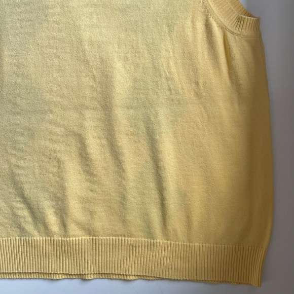 Club Room Sweater Vest - Yellow Navy & Argyle - Size Medium - Picture 9 of 11